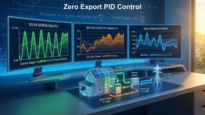 A PID Controller for Zero Grid Export: When Theory Meets Reality in Energy Management